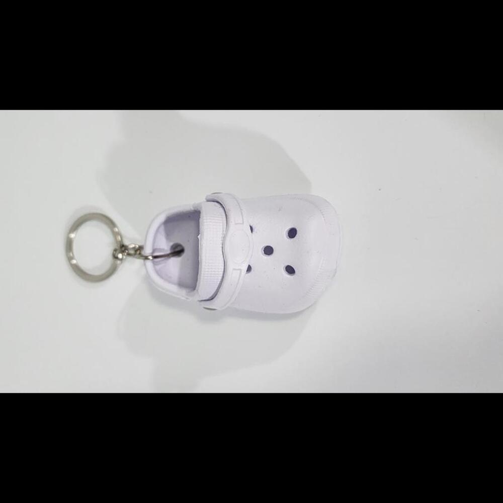 Mini Crocs Keychain - Cute White Design